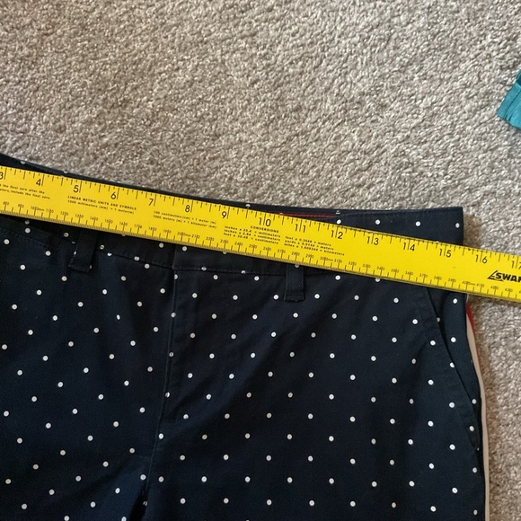 Tommy Hilfiger Navy Polka Dot Straight Leg Pants - Picture 5 of 8